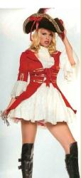 Lady Pirate Captain Hook Costume Overcoat Dress