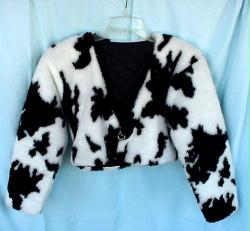 Cowgirl Pony Print Fur Cropped Long Sleeve Jacket and Pants