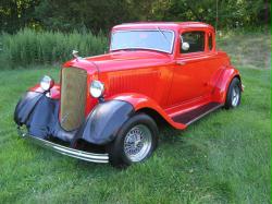 1933 Dodge Car & 1933-34 & 1935 1st & 2nd Series Truck Fiberglass Front Fender with Scallops - 59" center, 62" inside - RH