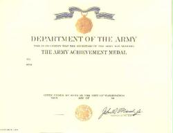 Army Achievement