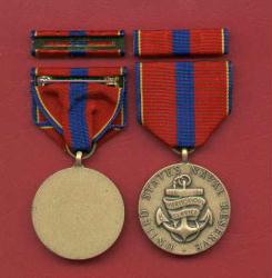 Naval Reserve Meritorious Service medal with ribbon bar