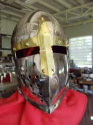 Stainless Crusader Helm