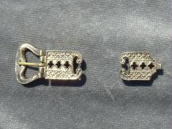 Delicate Brass Buckle and Tip Set
