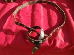 Complete Belt with Brass Rosettes- 61" long