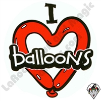 I Love Balloons Sticker
